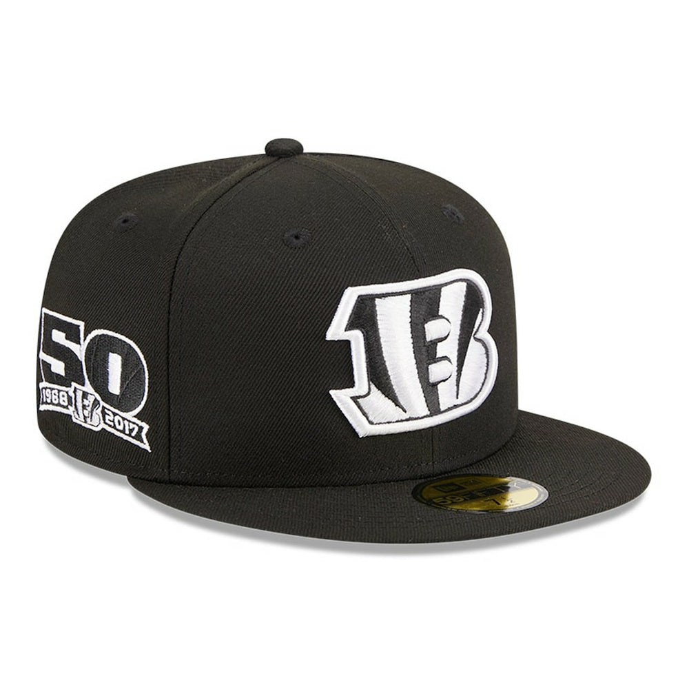 Cincinnati Bengals New Era Main Patch 59FIFTY Fitted Hat Black
