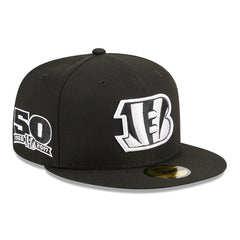 Cincinnati Bengals New Era Main Patch 59FIFTY Fitted Hat Black