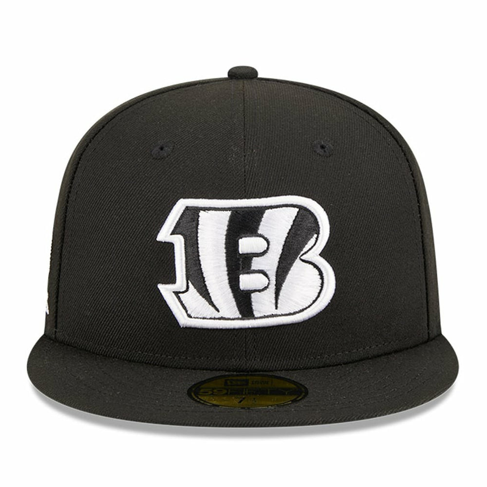 Cincinnati Bengals New Era Main Patch 59FIFTY Fitted Hat Black