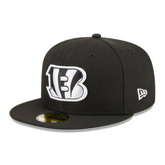 Cincinnati Bengals New Era Main Patch 59FIFTY Fitted Hat Black
