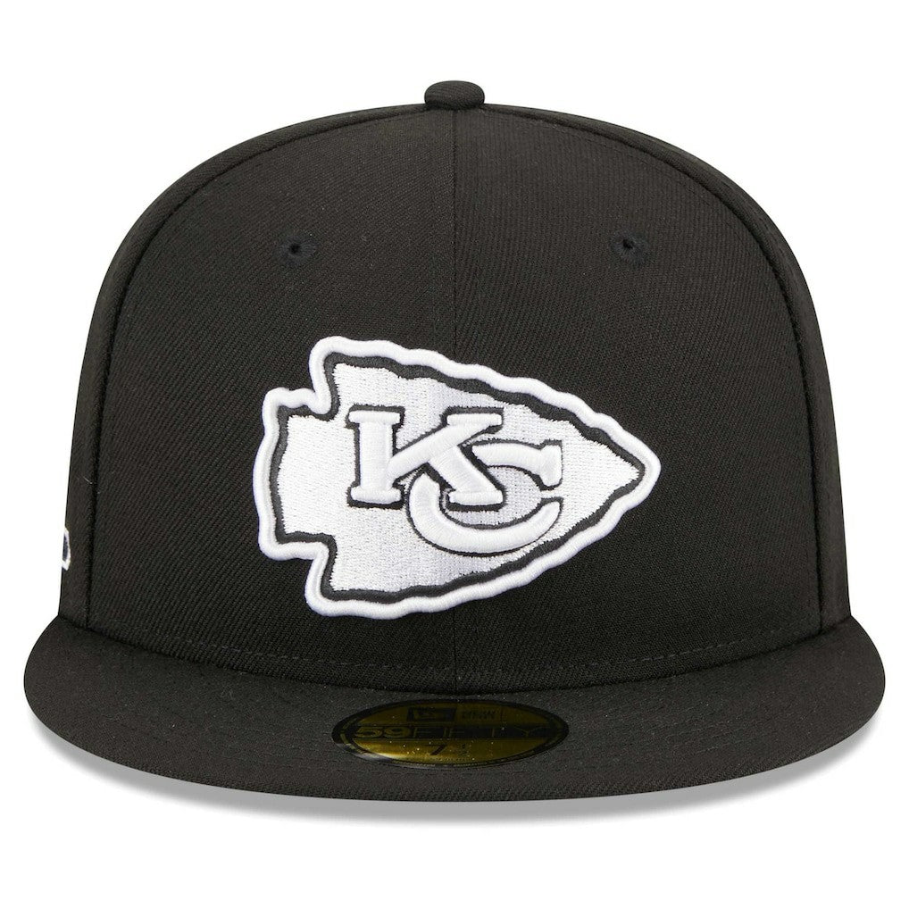 Kansas City Chiefs New Era Main Patch 59FIFTY Fitted Hat Black