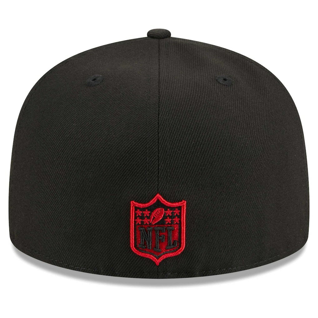 Atlanta Falcons New Era Main Patch 59FIFTY Fitted Hat Black