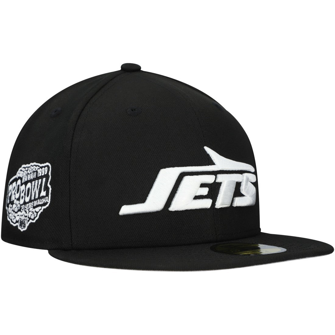 New York Jets New Era Main Patch 59FIFTY Fitted Hat Black