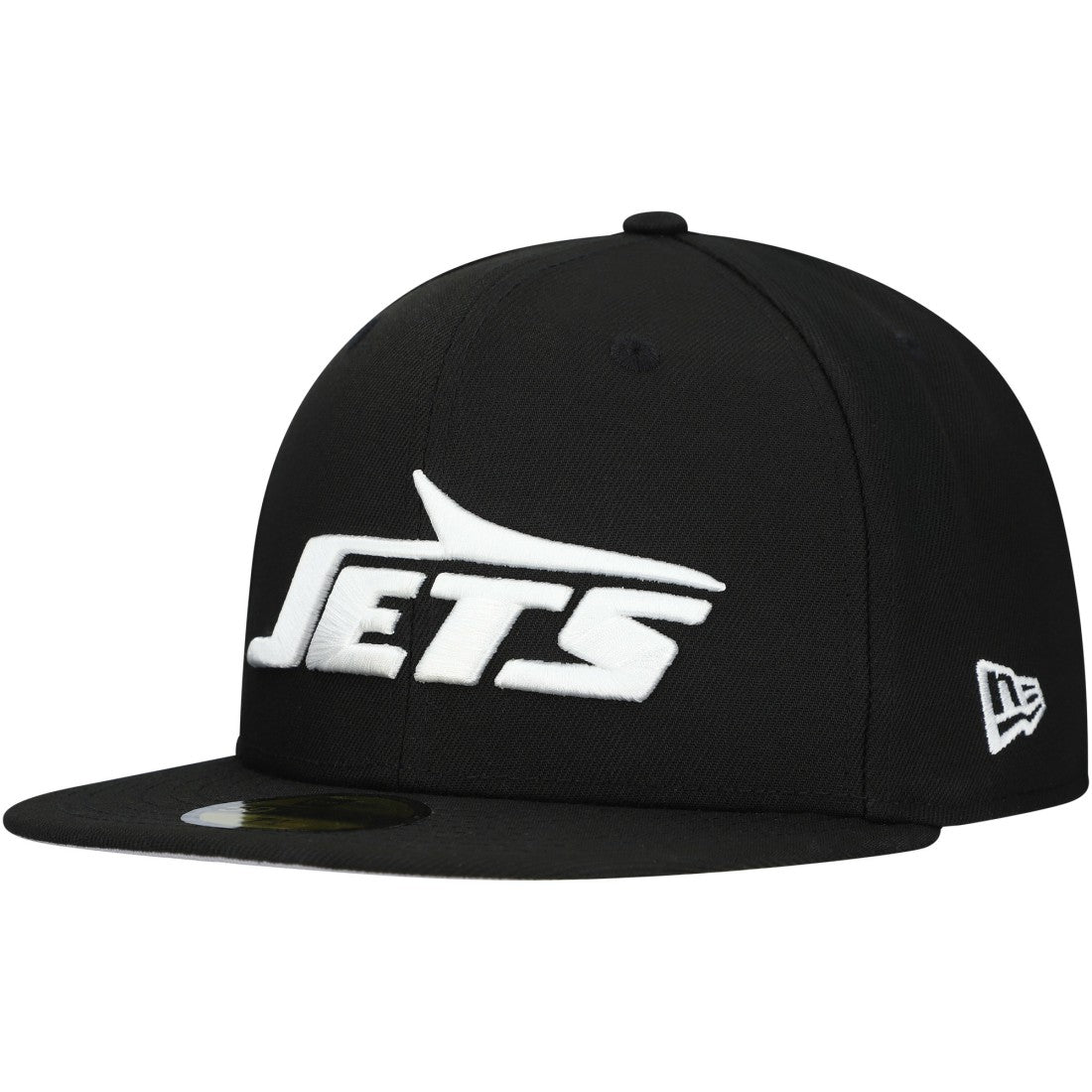 New York Jets New Era Main Patch 59FIFTY Fitted Hat Black