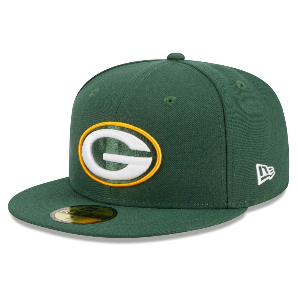Green Bay Packers New Era Main Patch 59FIFTY Fitted Hat Green