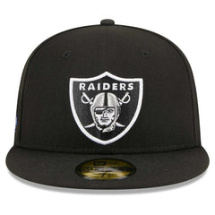 Las Vegas Raiders New Era Main Patch 59FIFTY Fitted Hat Black