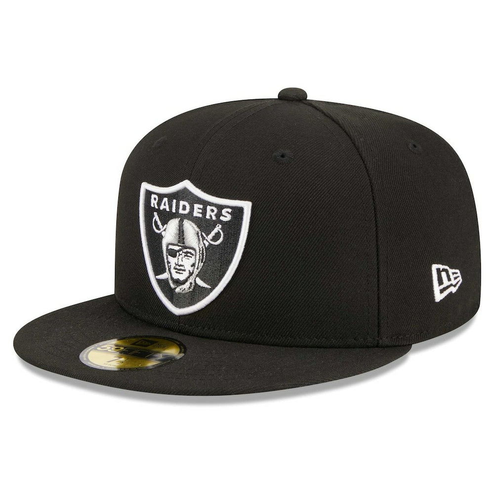 Las Vegas Raiders New Era Main Patch 59FIFTY Fitted Hat Black