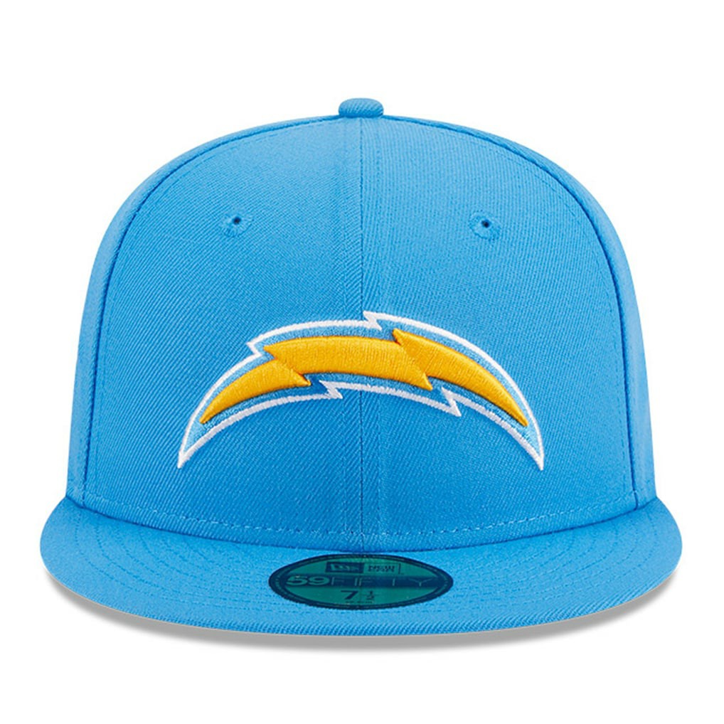 Los Angeles Chargers New Era Main Patch 59FIFTY Fitted Hat Powder Blue