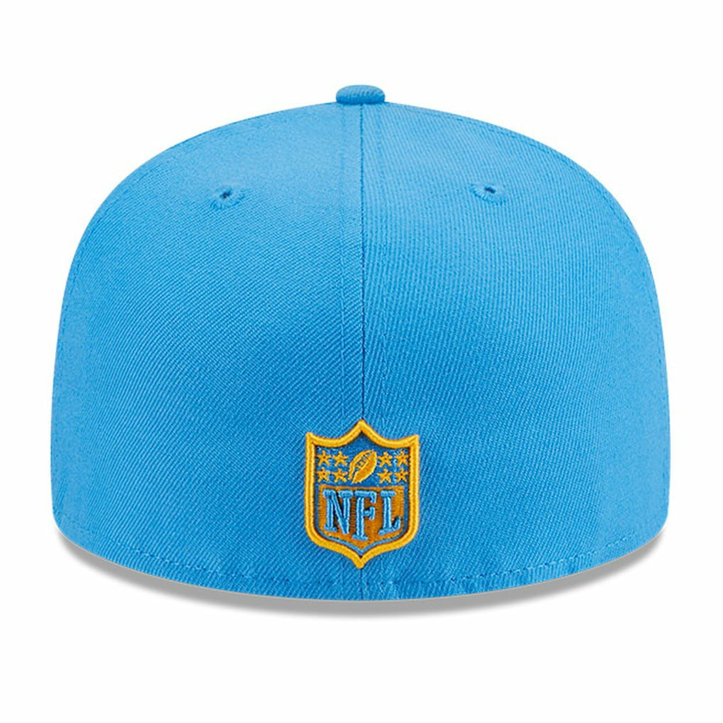 Los Angeles Chargers New Era Main Patch 59FIFTY Fitted Hat Powder Blue