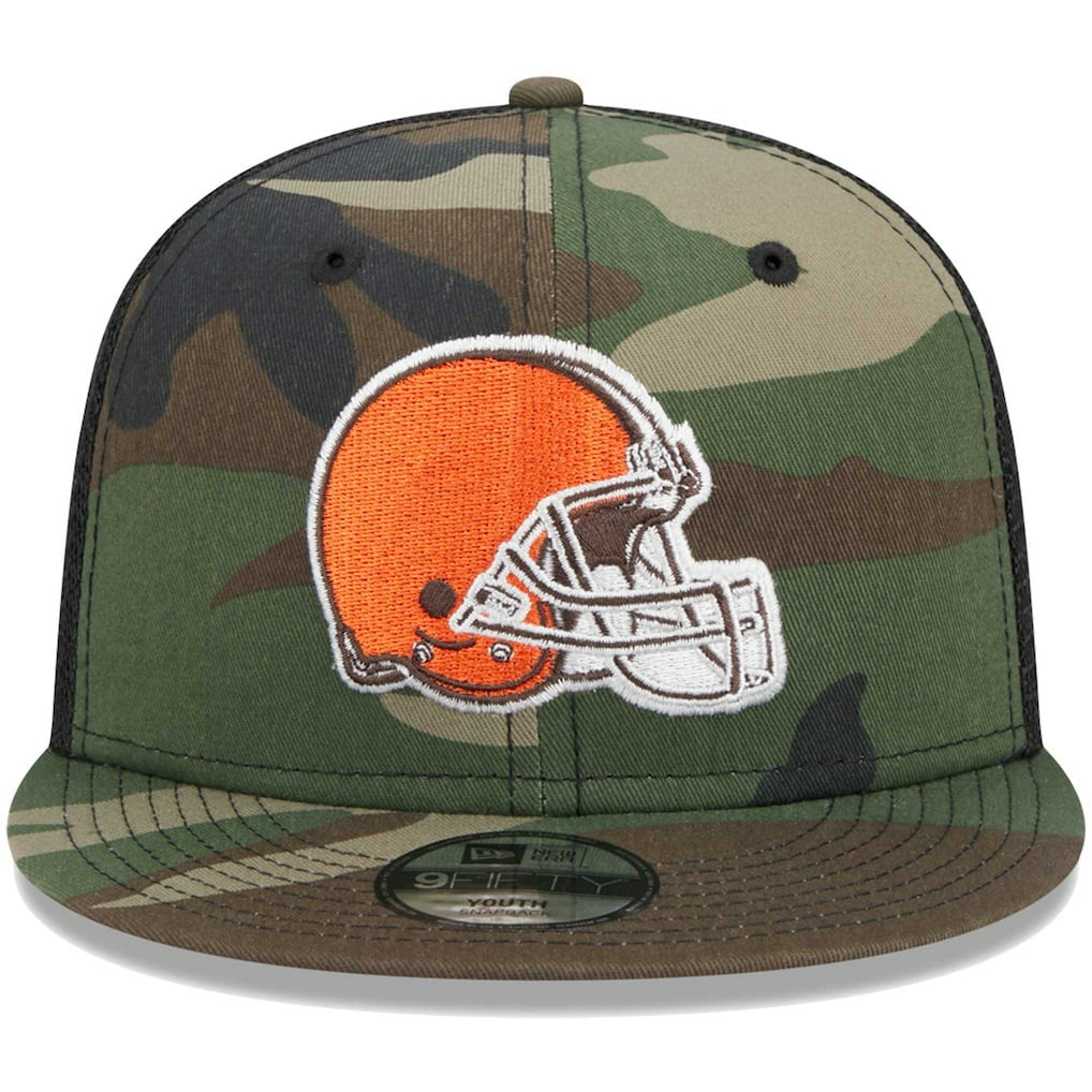 Cleveland Browns New Era Youth Main Trucker 9FIFTY Snapback Hat Camo