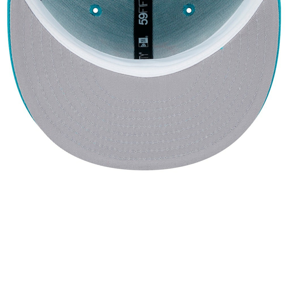 Miami Dolphins New Era Main Patch 59FIFTY Fitted Hat Aqua