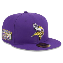 Minnesota Vikings New Era Main Patch 59FIFTY Fitted Hat Purple