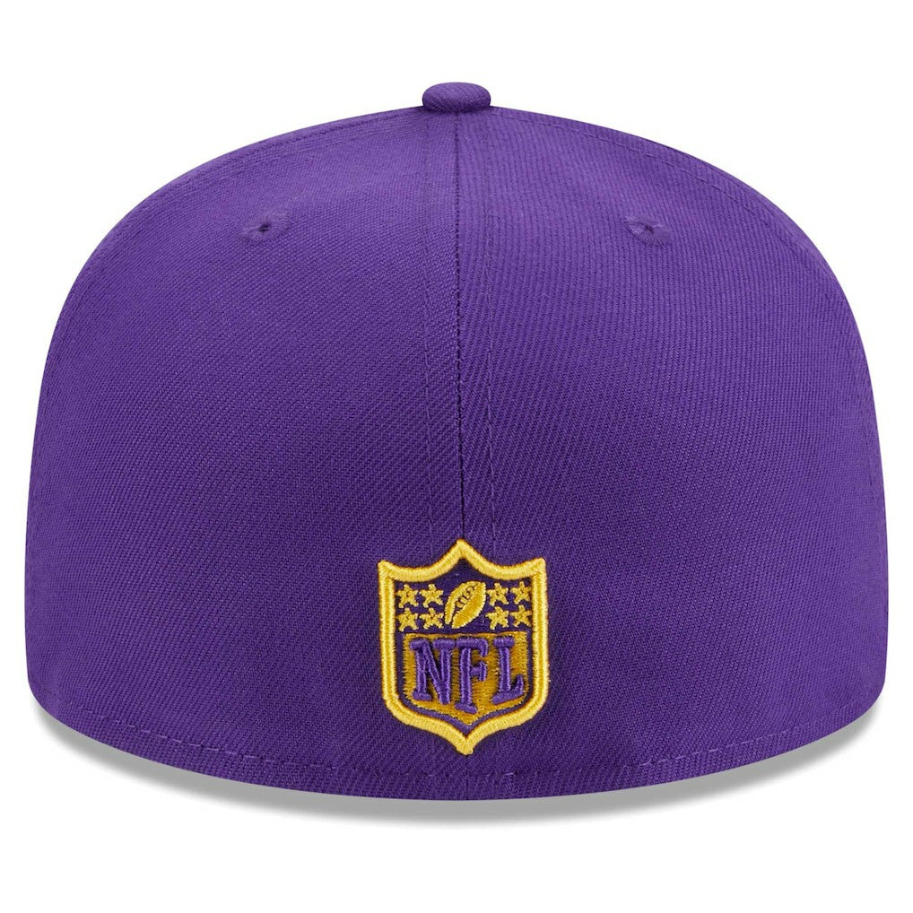 Minnesota Vikings New Era Main Patch 59FIFTY Fitted Hat Purple