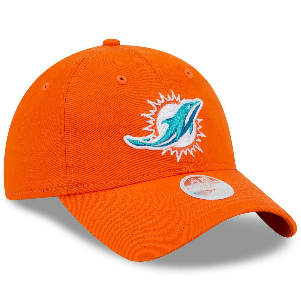 Miami Dolphins New Era Women's Main Core Classic 2.0 9TWENTY Adjustable Hat Orange