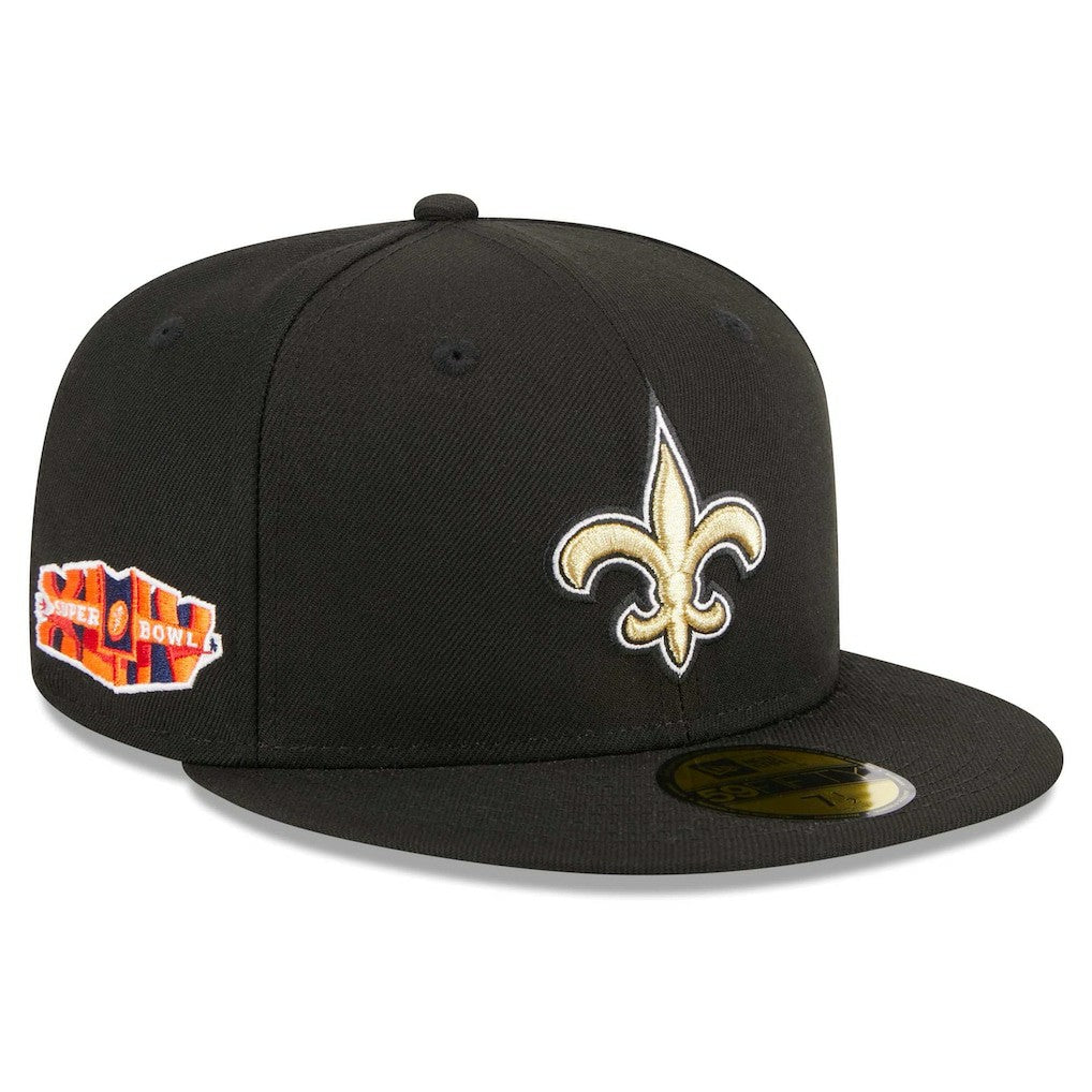 New Orleans Saints New Era Main Patch 59FIFTY Fitted Hat Black