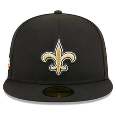New Orleans Saints New Era Main Patch 59FIFTY Fitted Hat Black