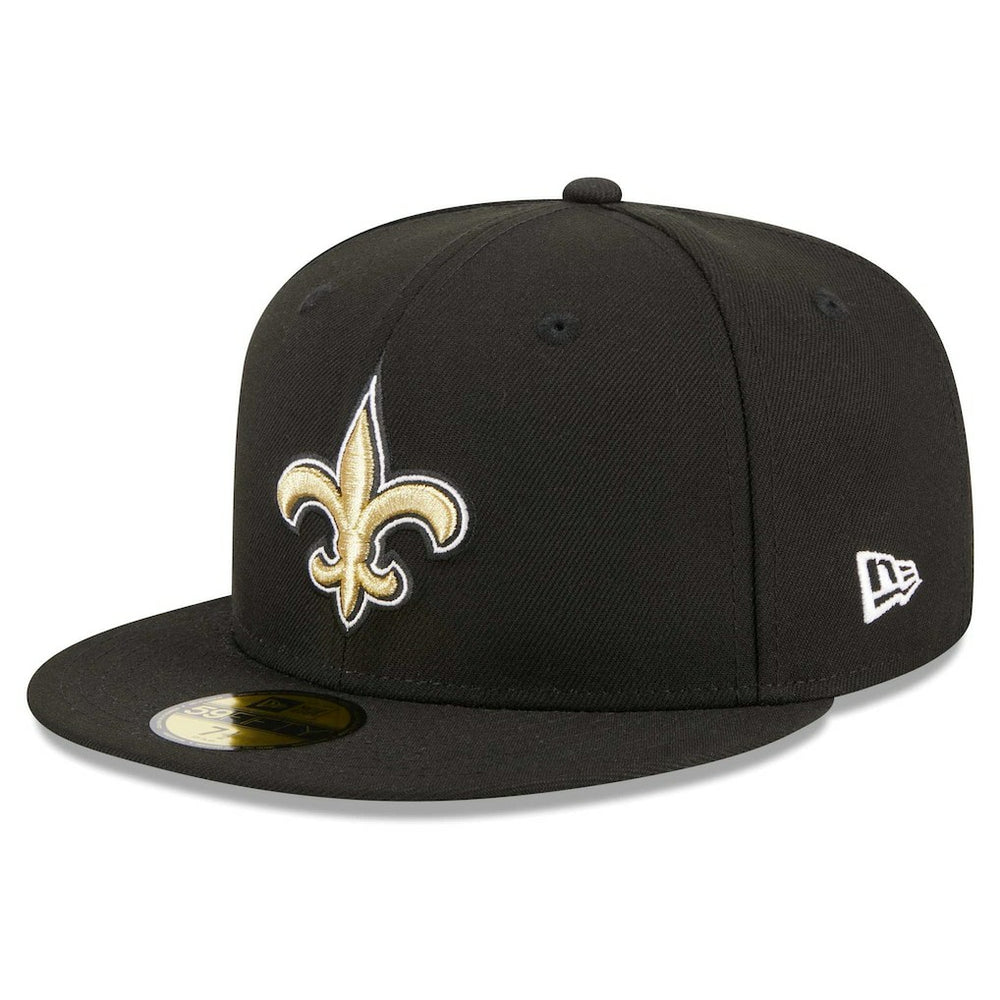 New Orleans Saints New Era Main Patch 59FIFTY Fitted Hat Black