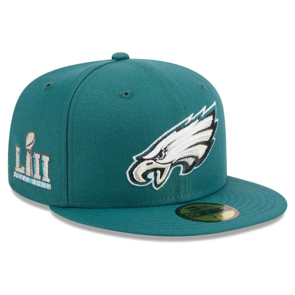 Philadelphia Eagles New Era Main Patch 59FIFTY Fitted Hat Midnight Green