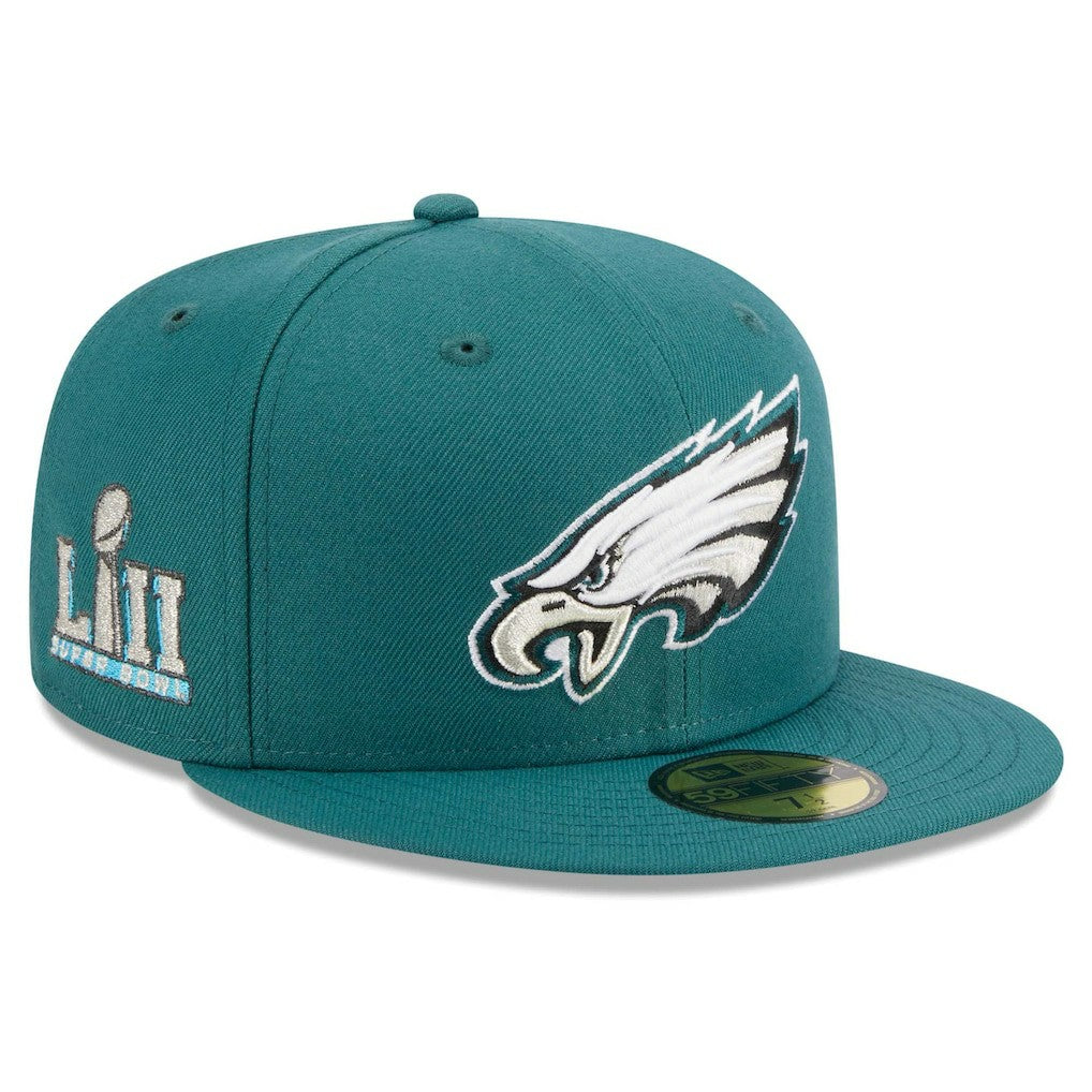 Philadelphia Eagles New Era Main Patch 59FIFTY Fitted Hat Midnight Green