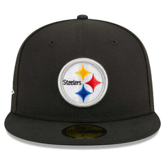 Pittsburgh Steelers New Era Main Patch 59FIFTY Fitted Hat Black