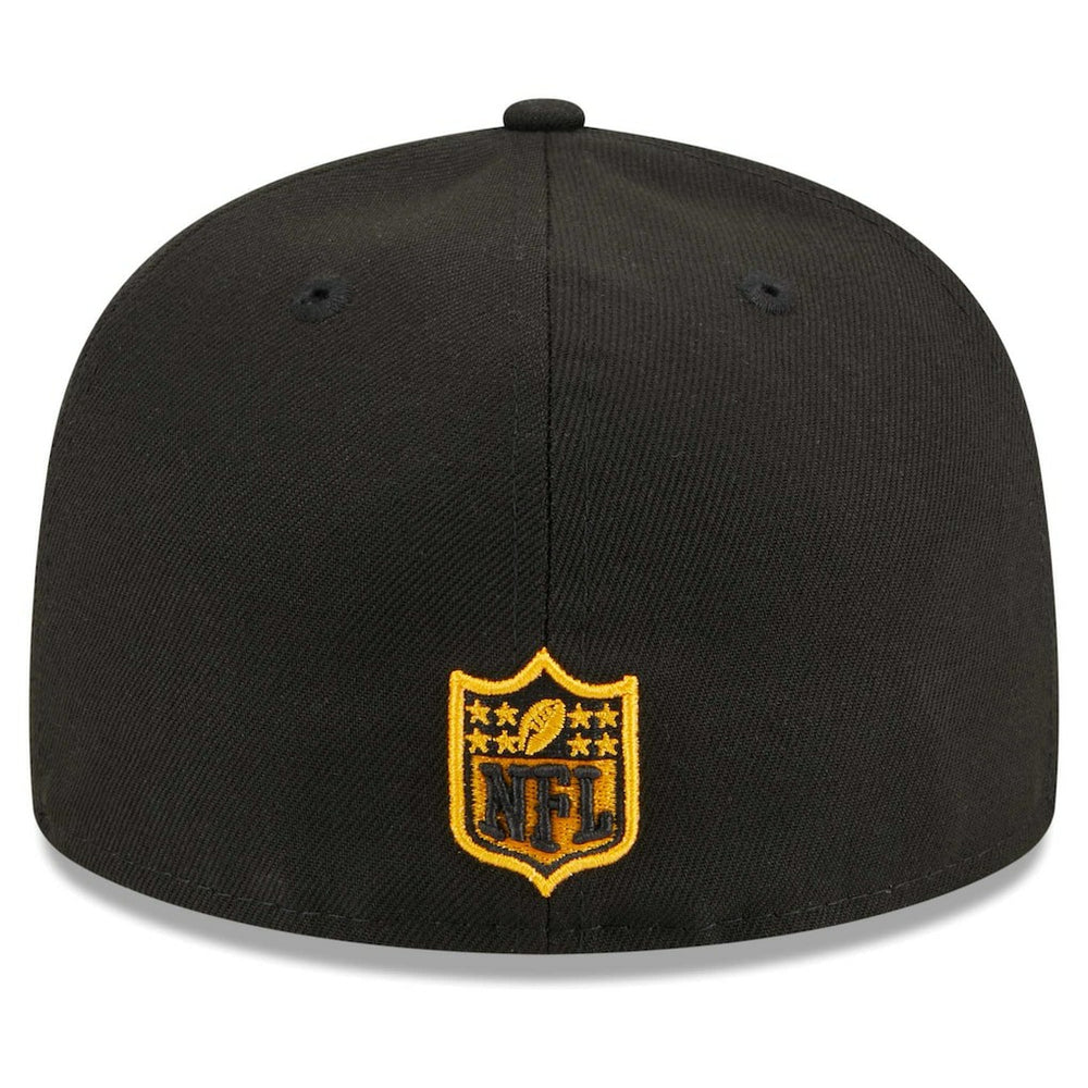 Pittsburgh Steelers New Era Main Patch 59FIFTY Fitted Hat Black