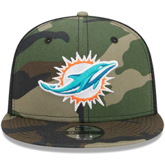 Miami Dolphins New Era Youth Main Trucker 9FIFTY Snapback Hat Camo