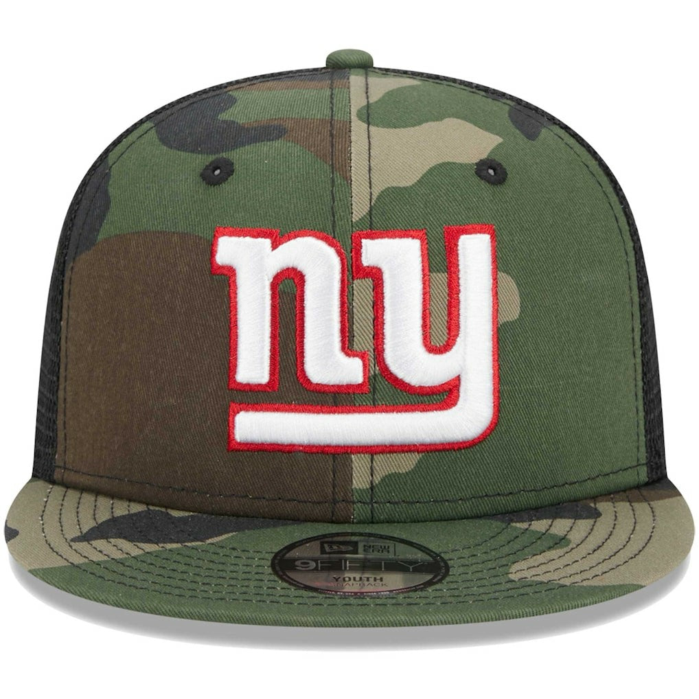 New York Giants New Era Youth Main Trucker 9FIFTY Snapback Hat Camo