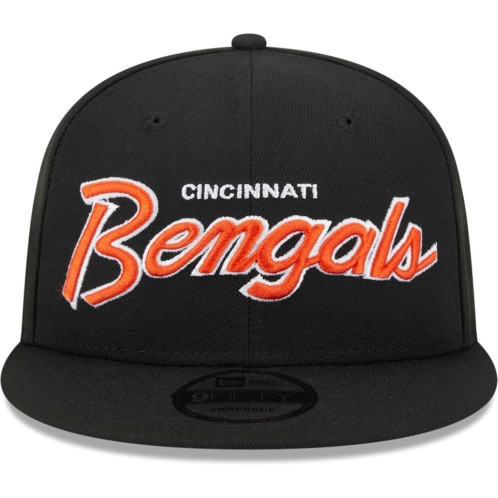 Cincinnati Bengals New Era Main Script 9FIFTY Snapback Hat Black