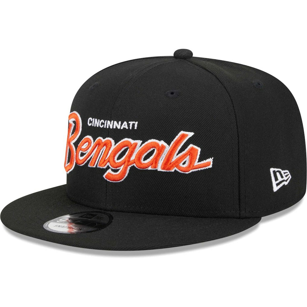 Cincinnati Bengals New Era Main Script 9FIFTY Snapback Hat Black