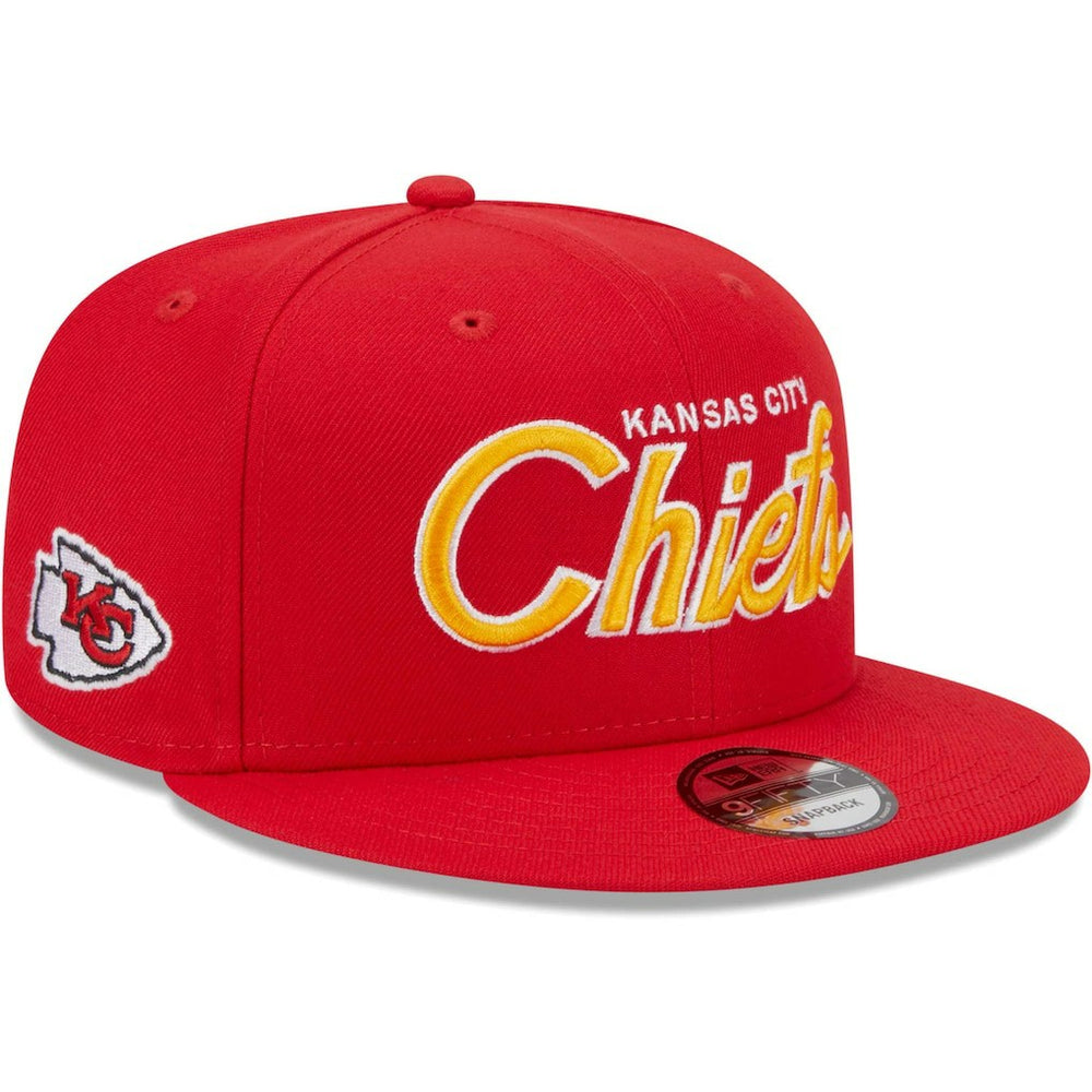 Kansas City Chiefs New Era Main Script 9FIFTY Snapback Hat Red