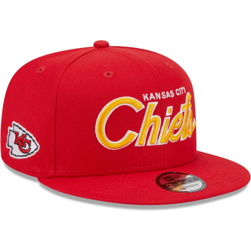 Kansas City Chiefs New Era Main Script 9FIFTY Snapback Hat Red