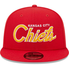 Kansas City Chiefs New Era Main Script 9FIFTY Snapback Hat Red