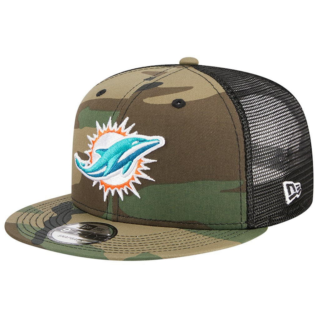 Miami Dolphins New Era Main Trucker 9FIFTY Snapback Hat Camo