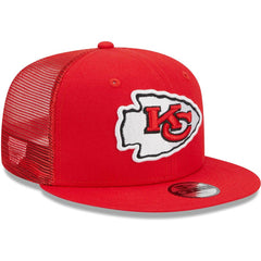 Kansas City Chiefs New Era Youth Main Trucker 9FIFTY Snapback Hat Red