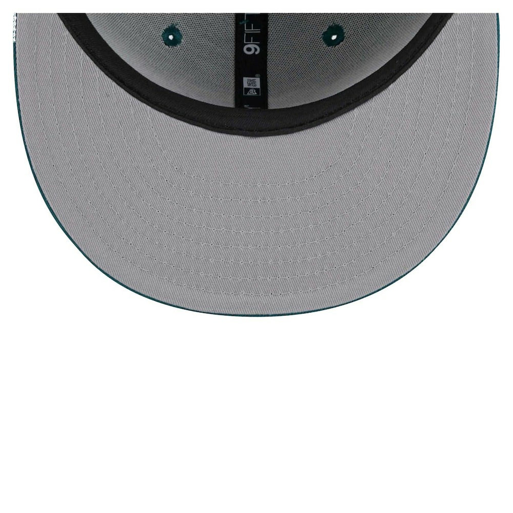 Philadelphia Eagles New Era Main Script 9FIFTY Snapback Hat Midnight Green