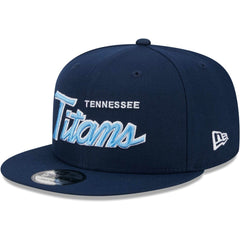 Tennessee Titans New Era Main Script 9FIFTY Snapback Hat Navy