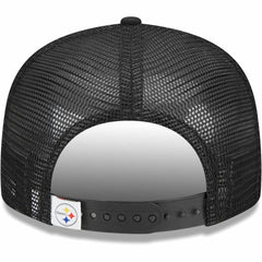 Pittsburgh Steelers New Era Youth Main Trucker 9FIFTY Snapback Hat Black