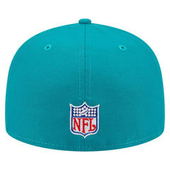 Miami Dolphins New Era Throwback Main 59FIFTY Fitted Hat Aqua