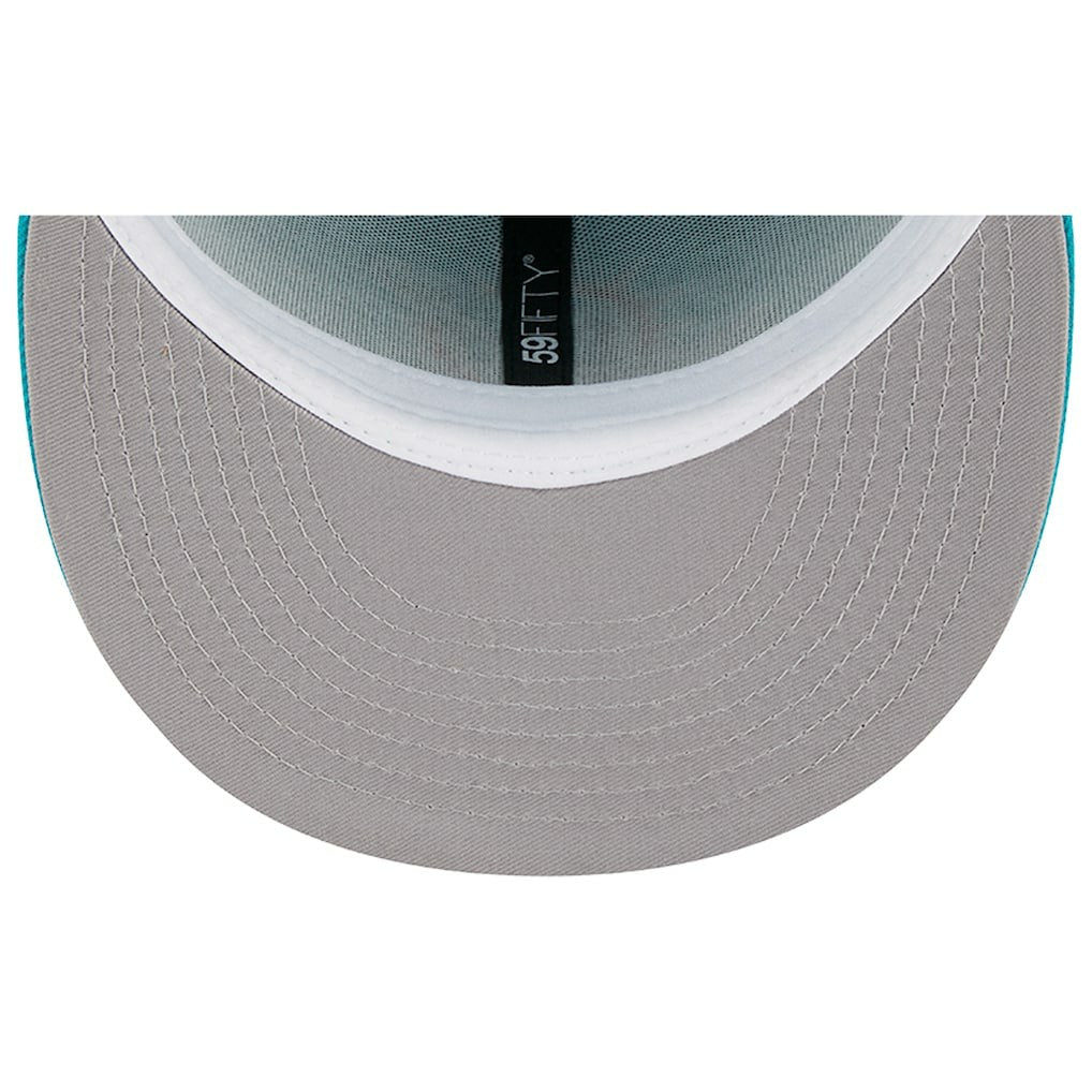 Miami Dolphins New Era Main 59FIFTY Fitted Hat Aqua