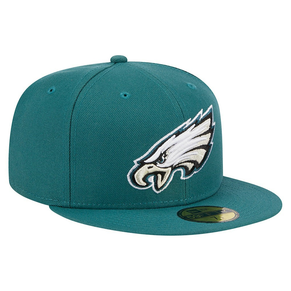 Philadelphia Eagles New Era Main 59FIFTY Fitted Hat Midnight Green