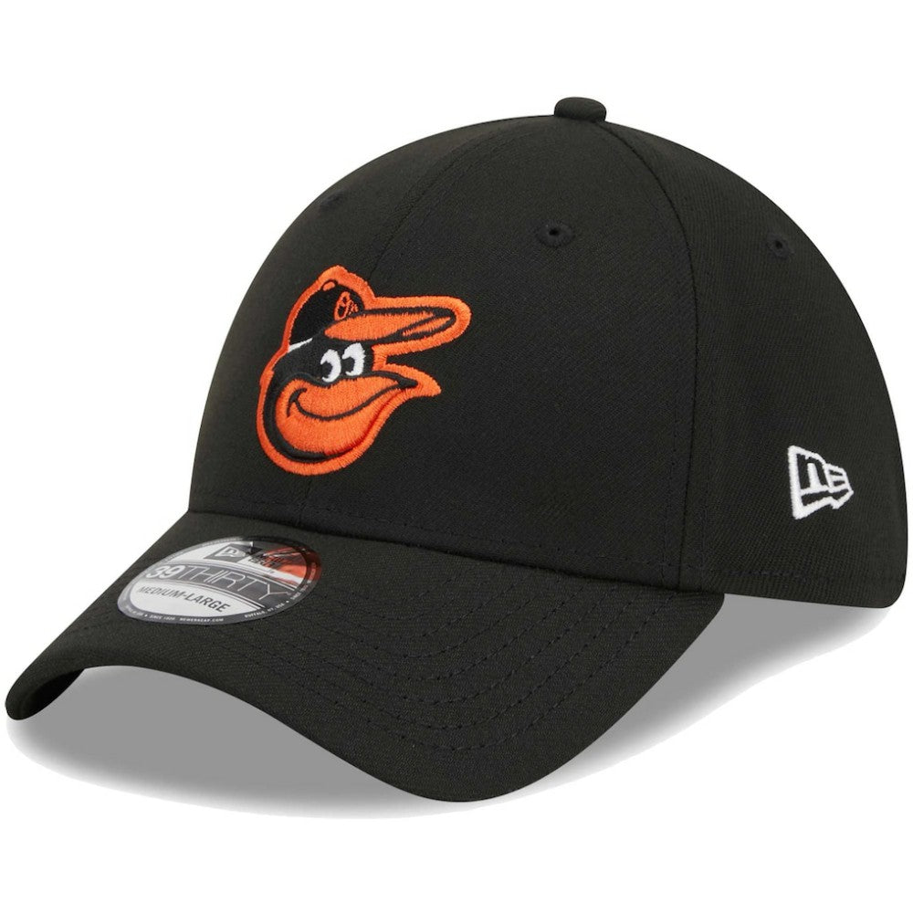 Baltimore Orioles New Era Logo 39THIRTY Flex Hat - Black Hats