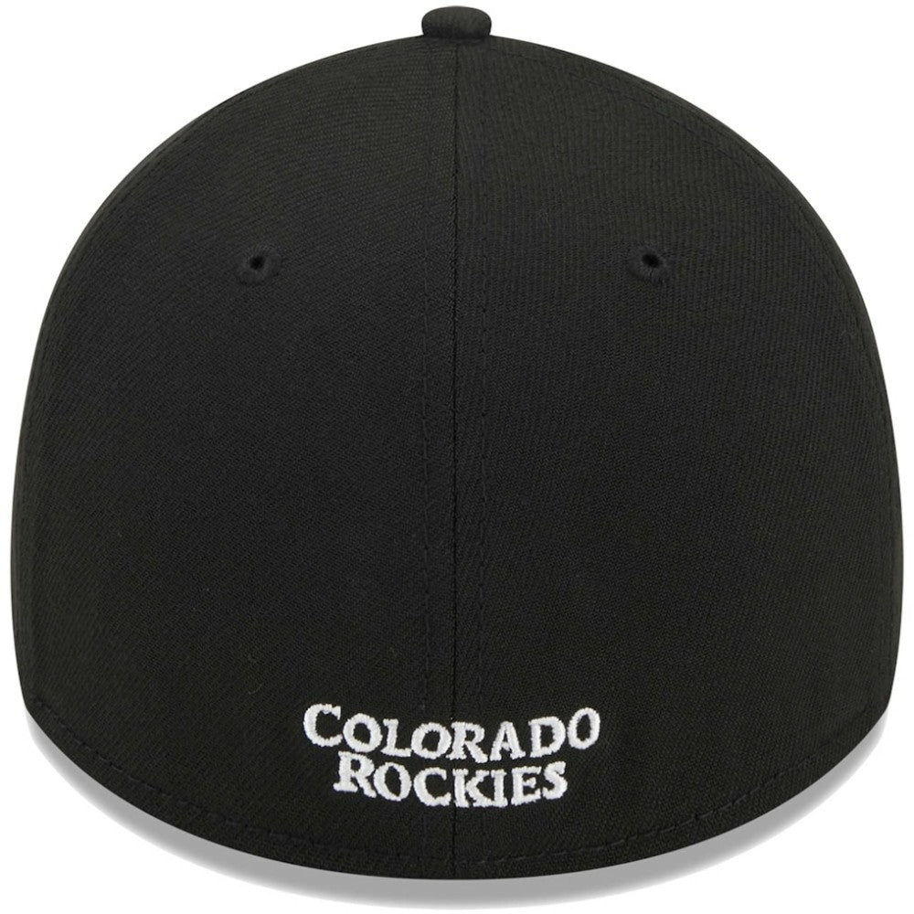 Colorado Rockies New Era Logo 39THIRTY Flex Hat - Black Hats