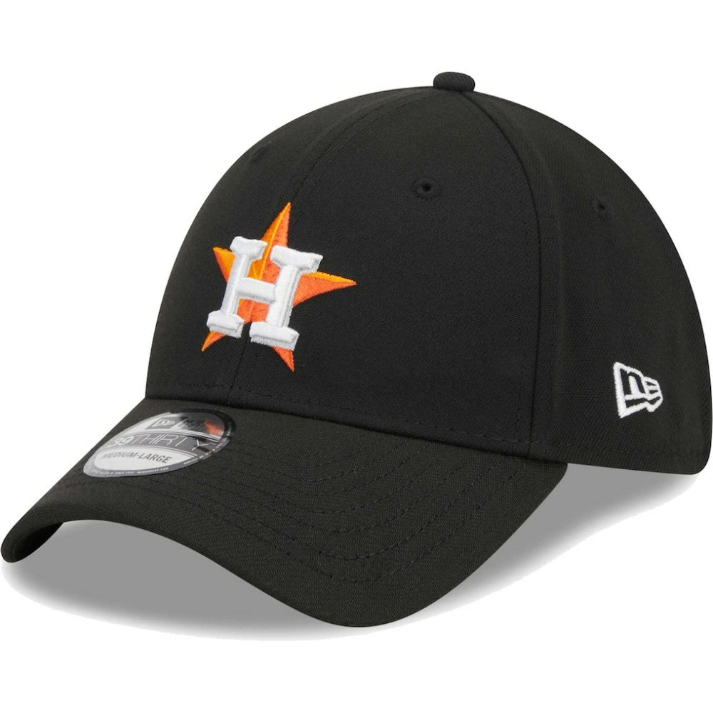 Houston Astros New Era Logo 39THIRTY Flex Hat - Black Hats