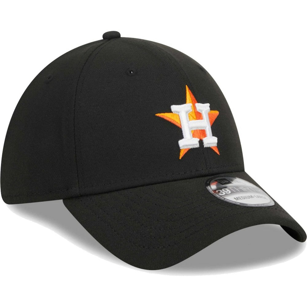 Houston Astros New Era Logo 39THIRTY Flex Hat - Black Hats