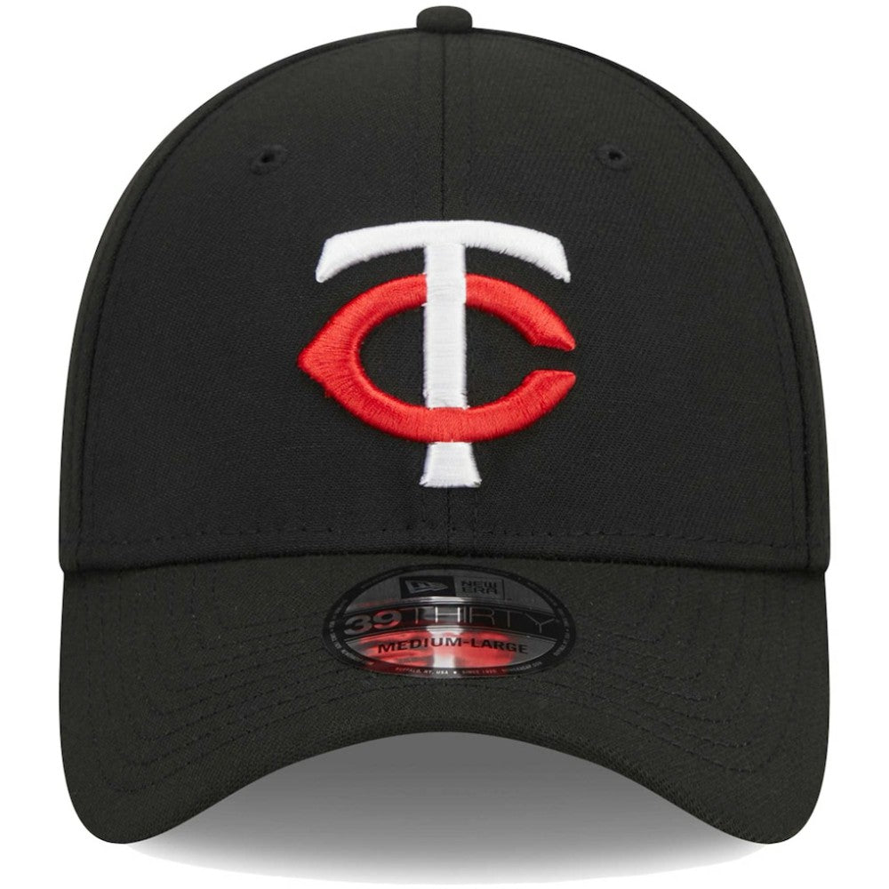 Minnesota Twins New Era Logo 39THIRTY Flex Hat - Black Hats