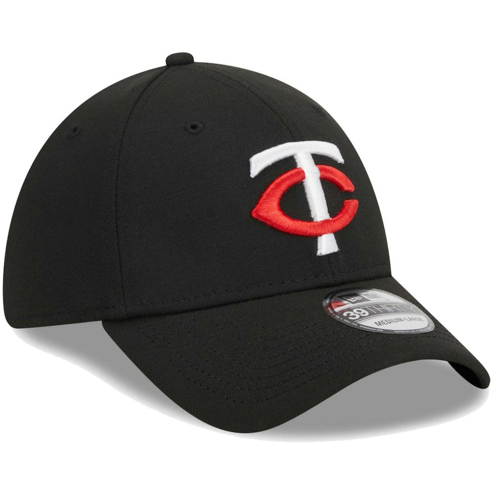 Minnesota Twins New Era Logo 39THIRTY Flex Hat - Black Hats