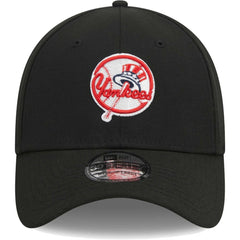 New York Yankees New Era Logo 39THIRTY Flex Hat - Black Hats