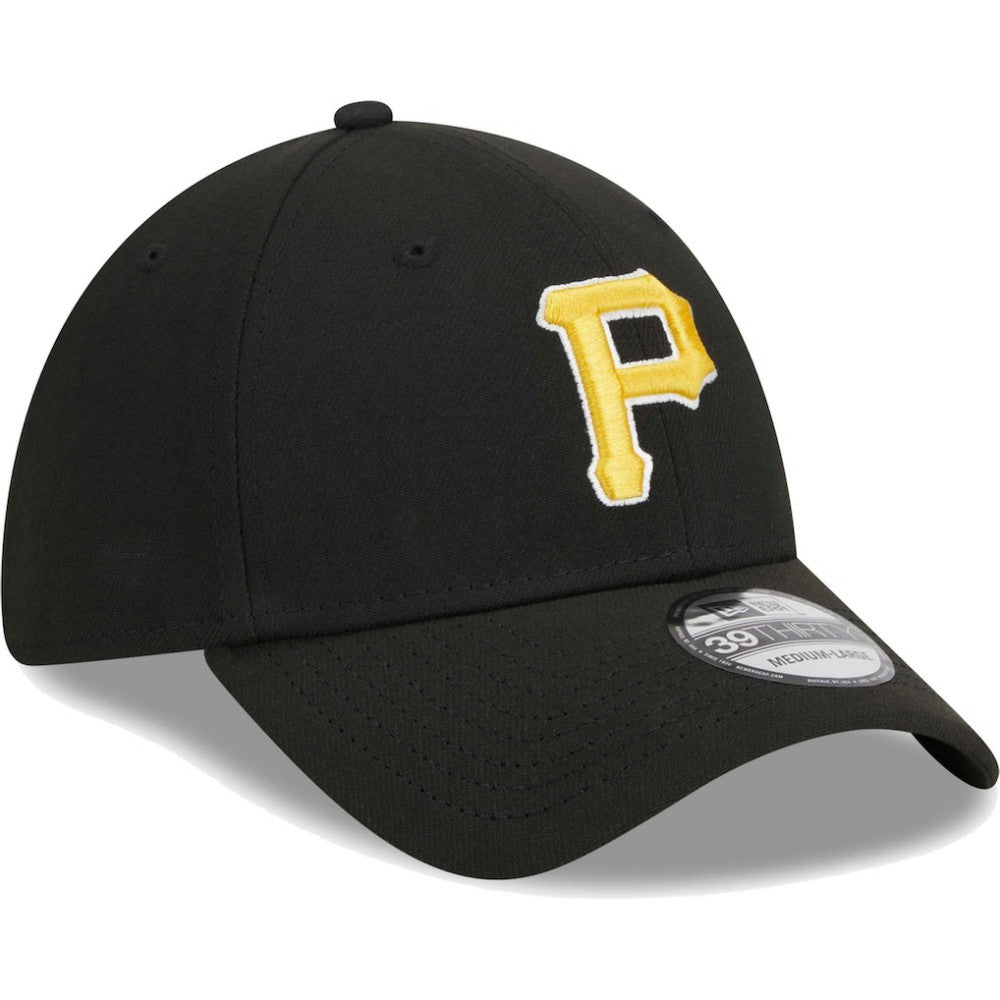 Pittsburgh Pirates New Era Logo 39THIRTY Flex Hat - Black Hats