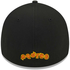 San Diego Padres New Era Logo 39THIRTY Flex Hat - Black Hats