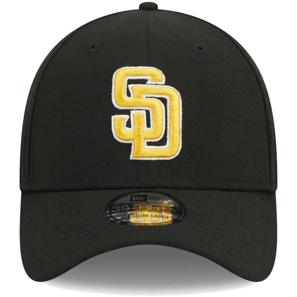 San Diego Padres New Era Logo 39THIRTY Flex Hat - Black Hats